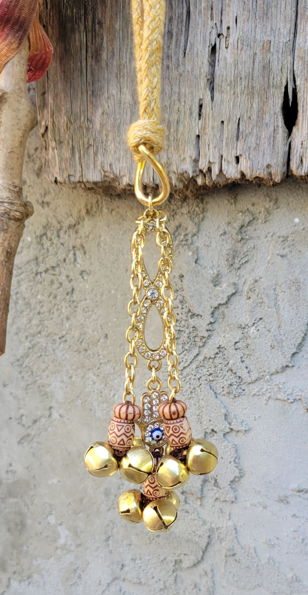 Golden Evil Eye Witch Bells 