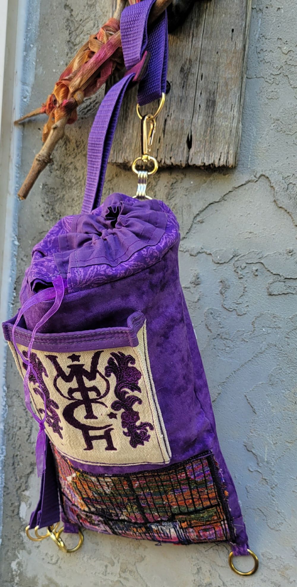 Purple "Witch" Drawstring Bag